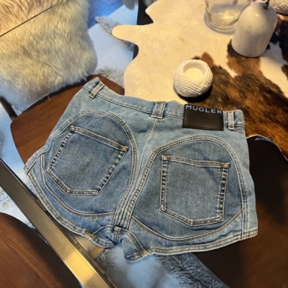 Denim Mugler Short - Size  EU 40 US 8